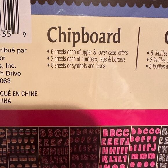 Recollections Chipboard Scrapbook Letters Numbers Symbols Icons Borders - Picture 8 of 10